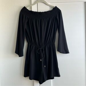 Black Off-Shoulder Romper
